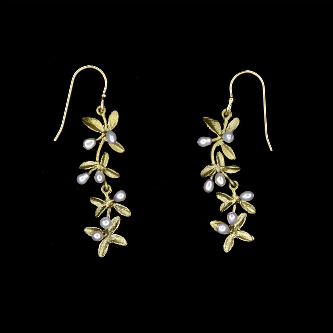 Flowering Thyme Earrings - Long Wire - Michael Michaud Jewellery