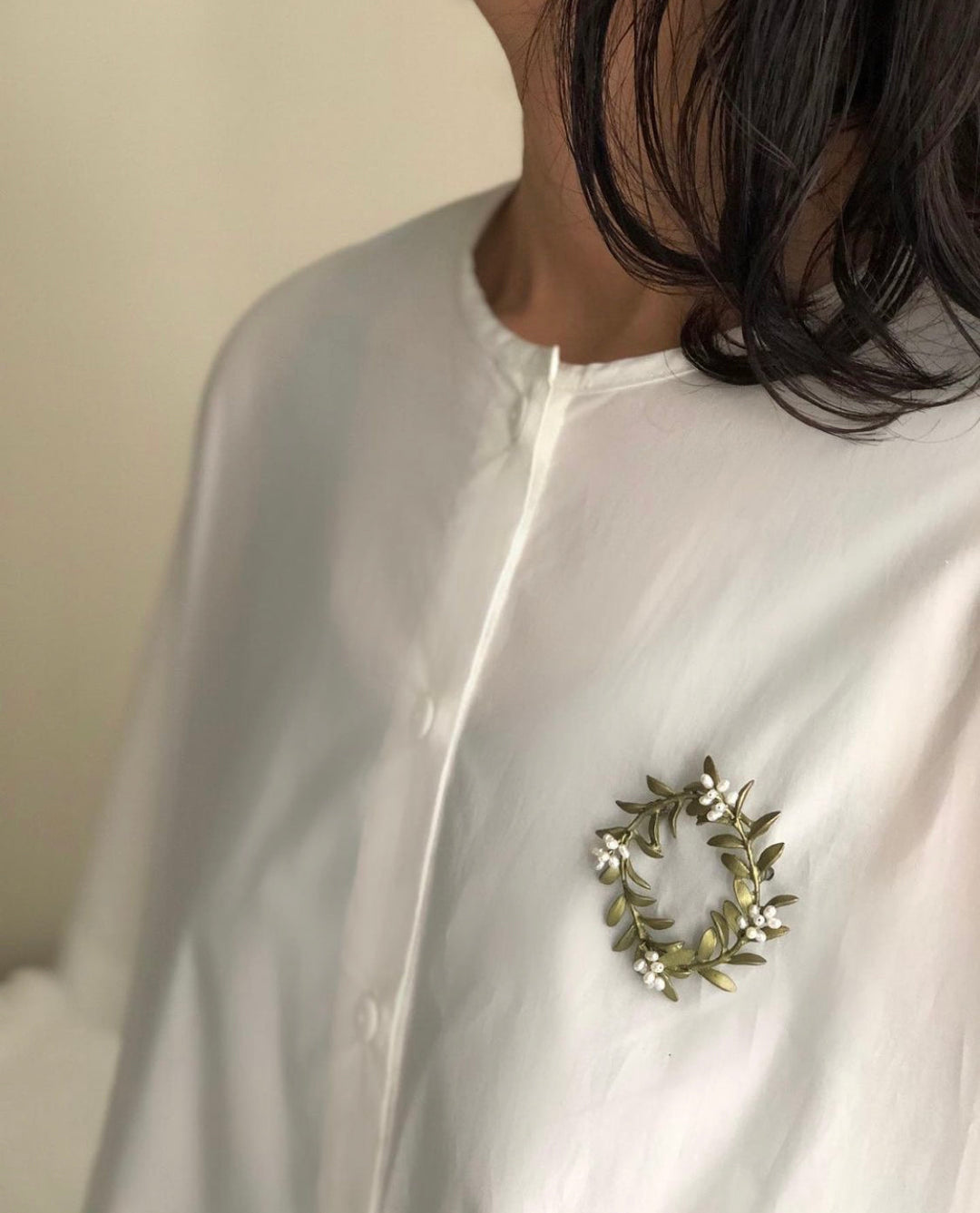 Flowering Myrtle Brooch