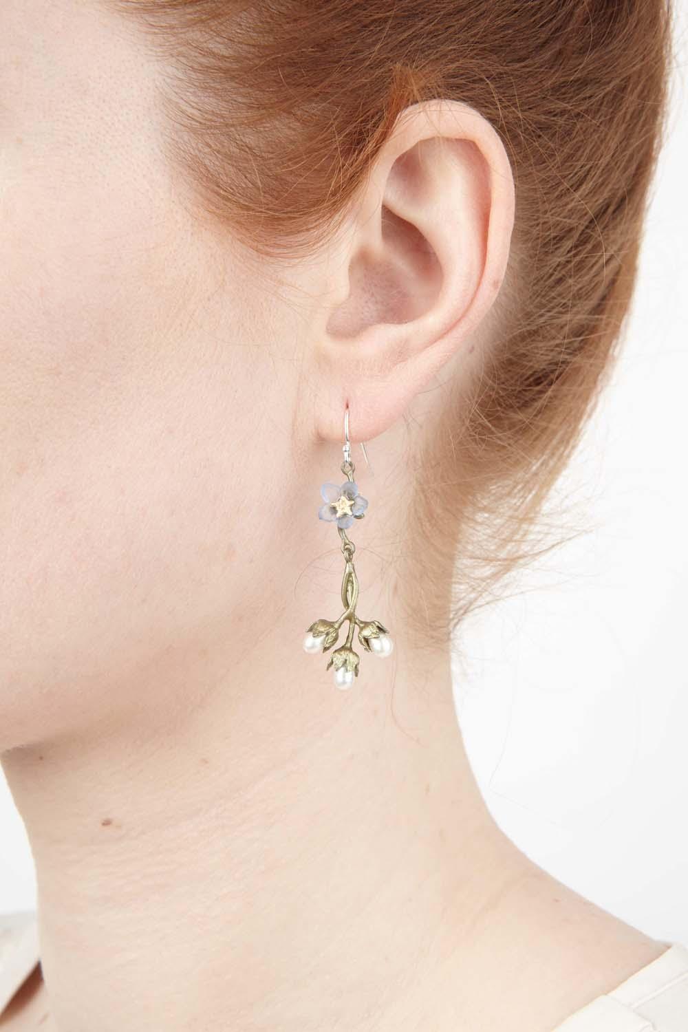 Forget Me Not Earrings - Wire - Michael Michaud Jewellery