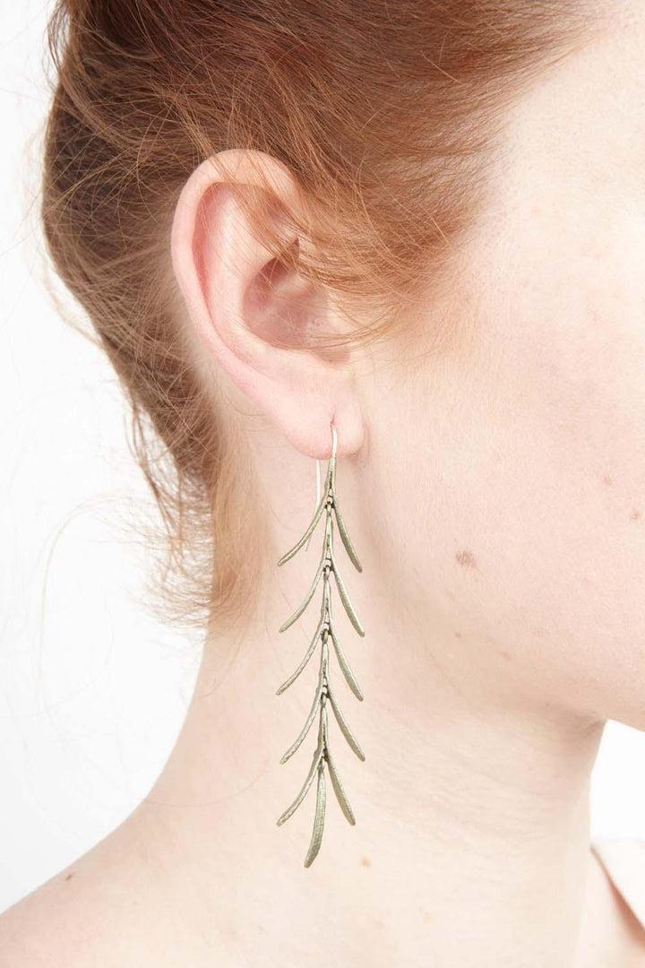 Rosemary Earrings - Long Wire Dangle - Michael Michaud Jewellery