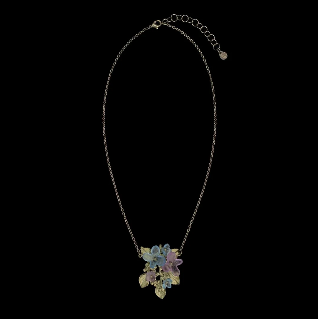 Hydrangea Blue Teller Pendant - Cluster