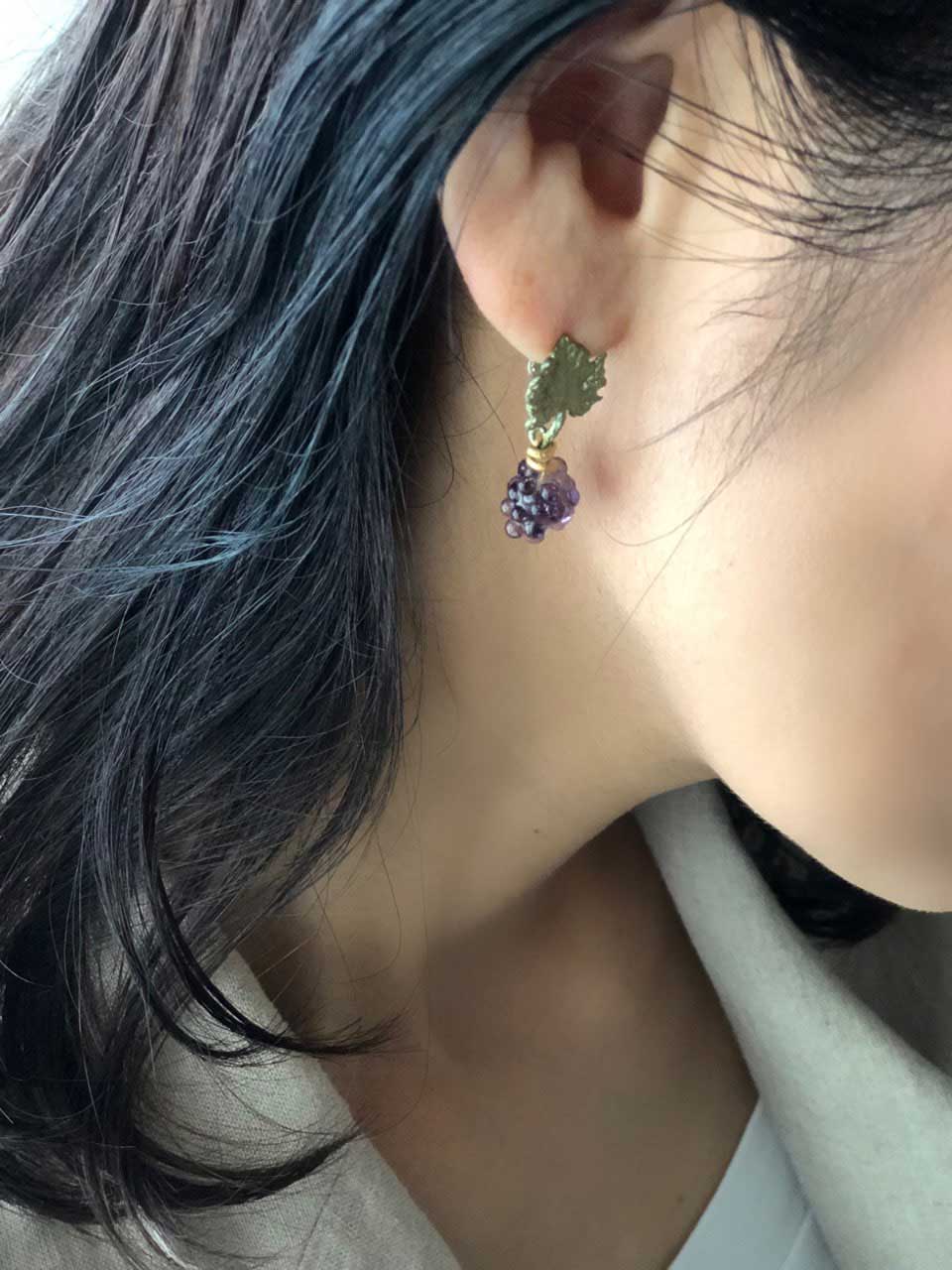 ワイルドグレープヴァイン ポストピアス / Wild Grape Vine Post Earrings