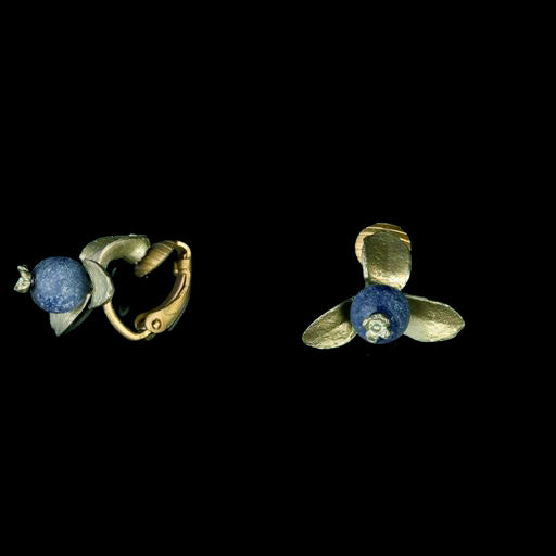 ブルーベリーのクリップイヤリング / Blueberry Clip Earrings