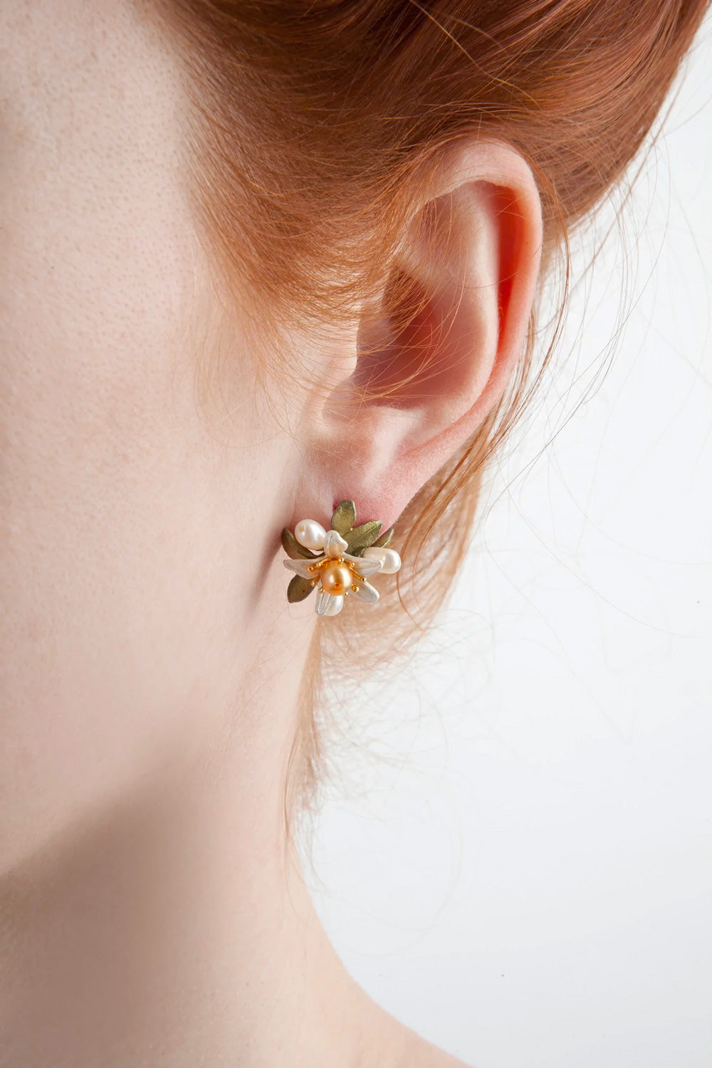 オレンジブロッサムのイヤリング / Orange Blossom Clip Earrings