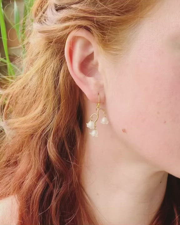 スズランのワイヤーピアス / Lily of the Valley Wire Earrings