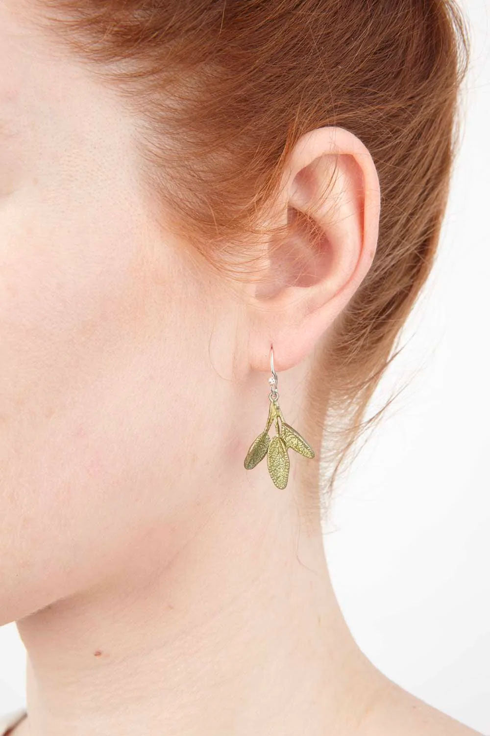 プチハーブ - セージのワイヤーピアス / Petite Herb - Sage Wire Earring